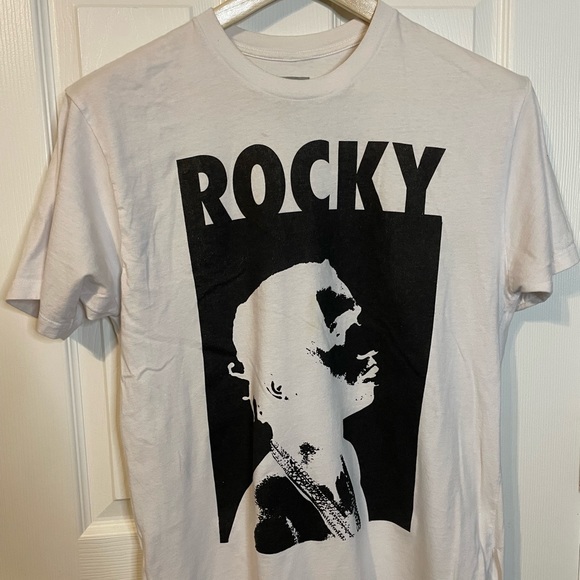 ASAP A$AP Rocky white w/ inverted & posterized black profile graphic tee sz L - Picture 2 of 10